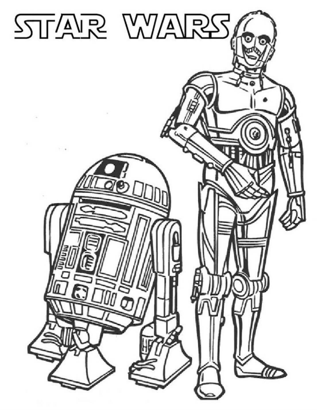 Menggambar R2-D2 Dan C-3PO