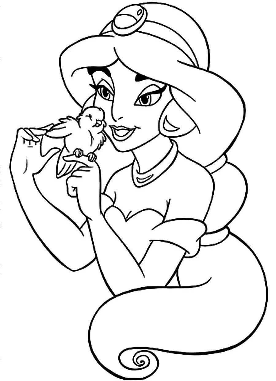 Potret Jasmine dengan Burung