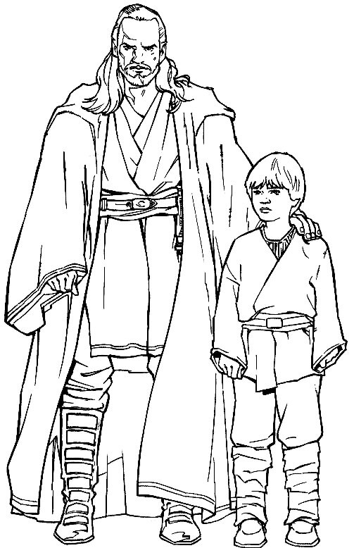 Qui-Gon Jinn dan Luke Skywalker Kecil