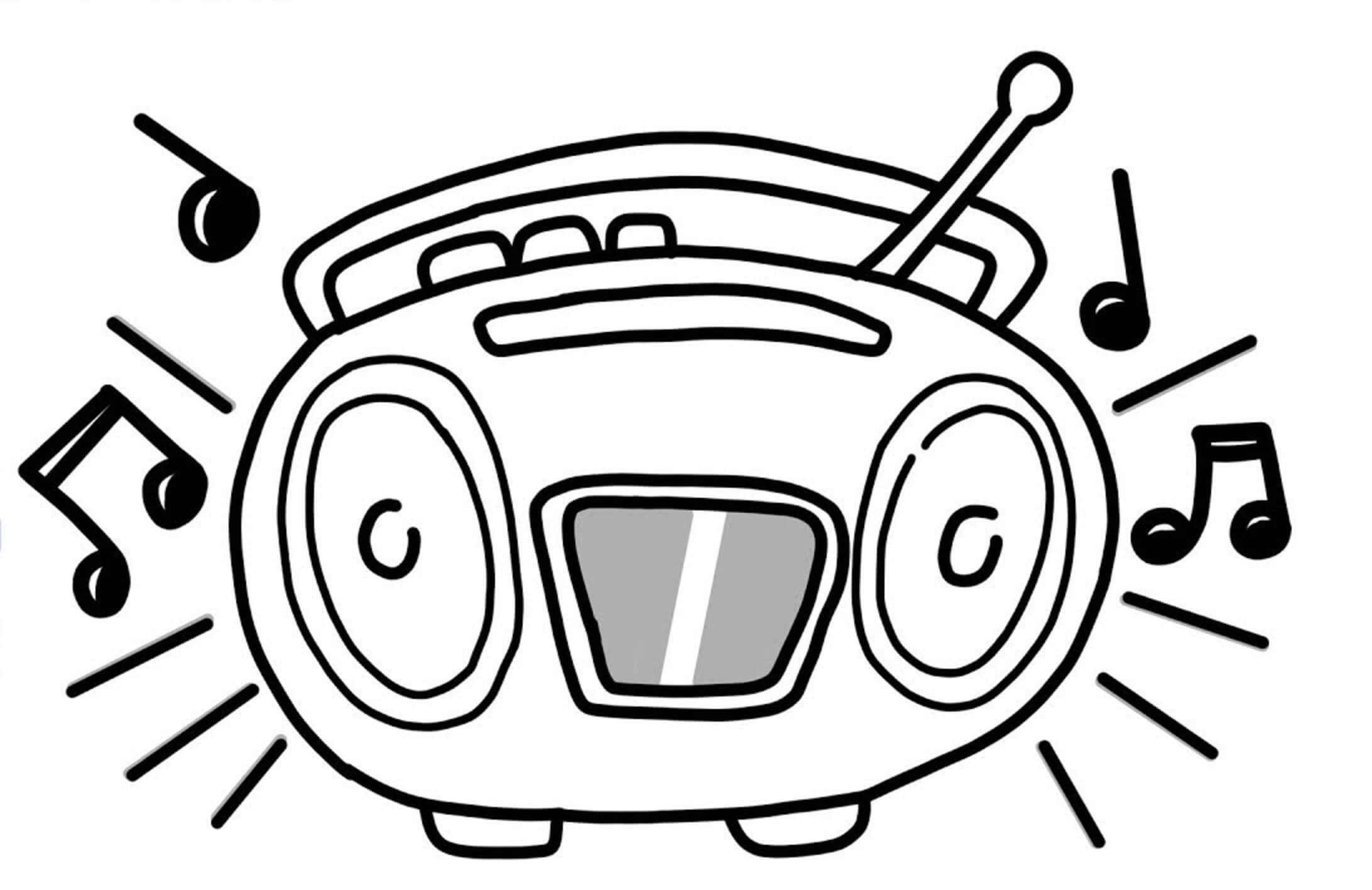 Gambar Mewarnai Radio - Mewarnai.Net