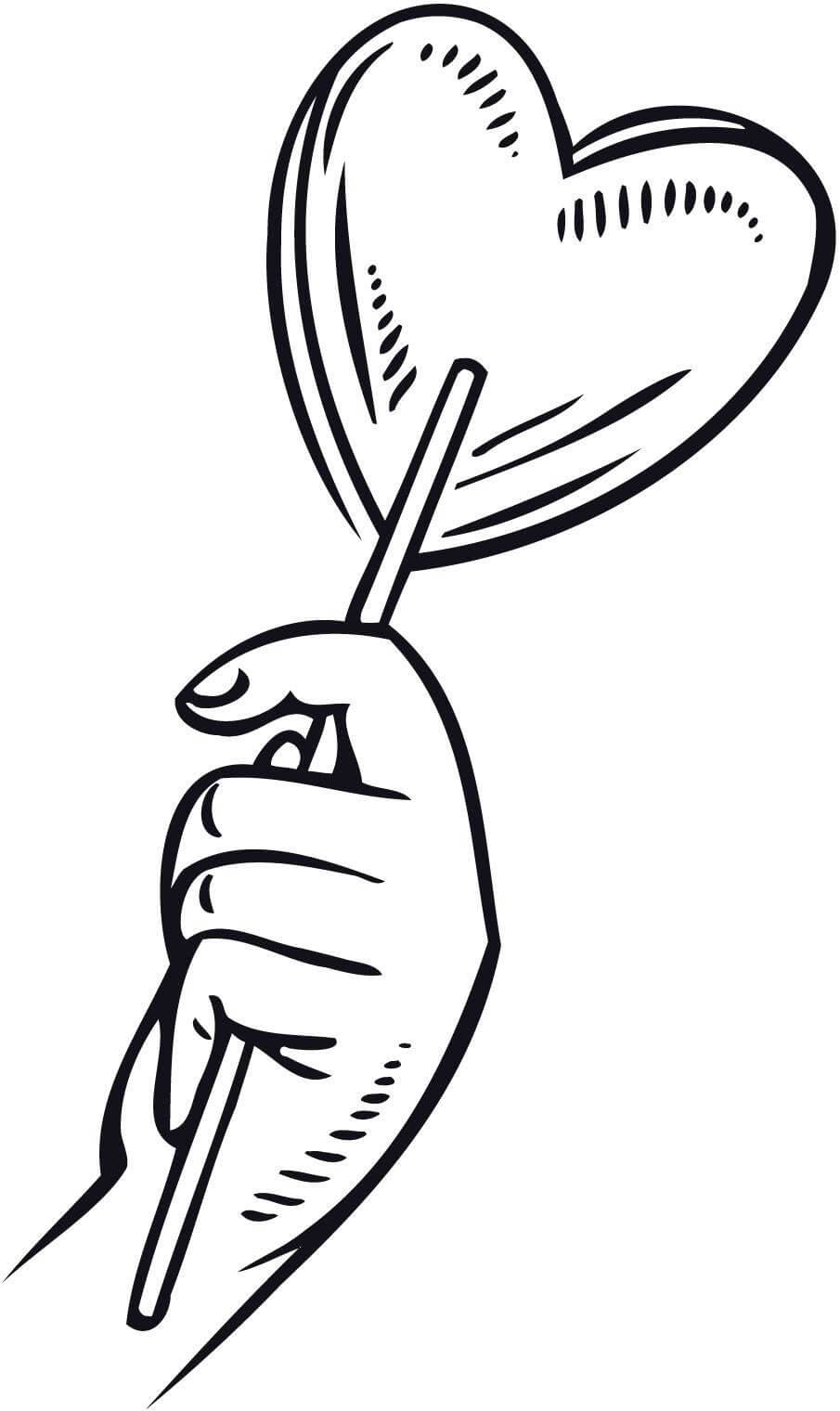 Tangan Memegang Permen Lolipop