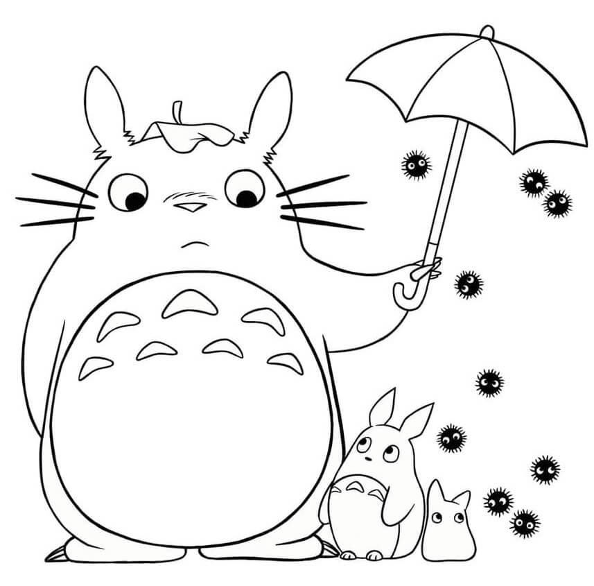 Totoro Memegang Payung