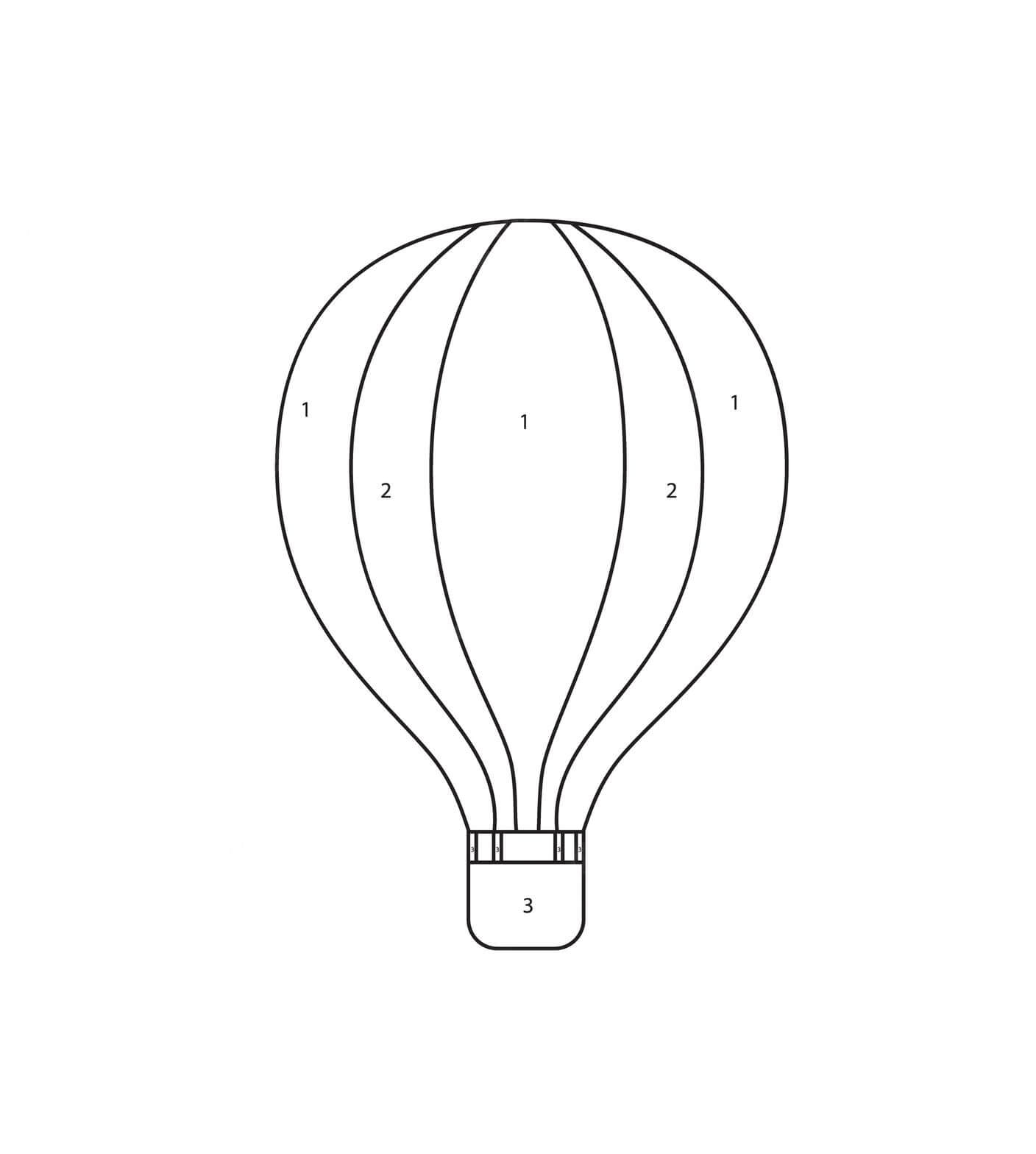 Warna Balon Udara Panas Dengan Nomor