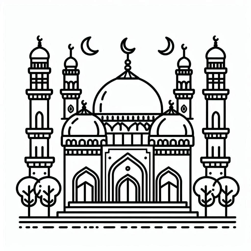 Masjid dengan dua bulan