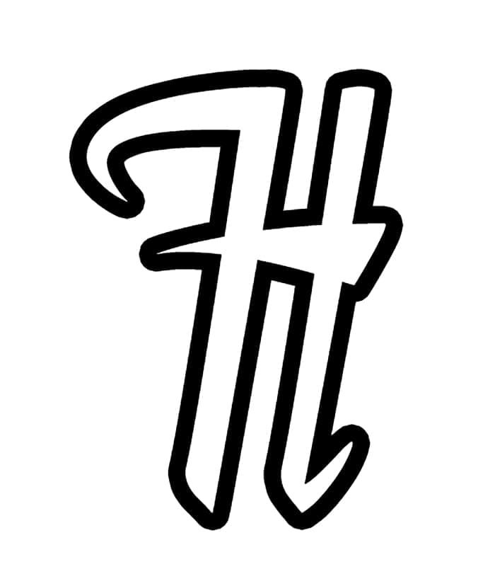 Kaligrafi Alfabet Huruf H