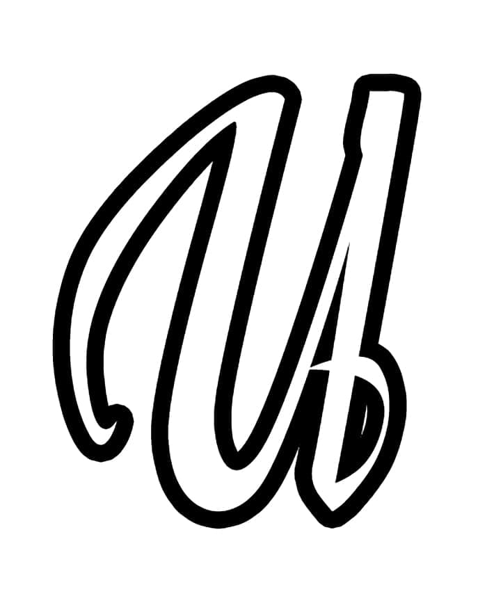 Kaligrafi Alfabet Huruf U