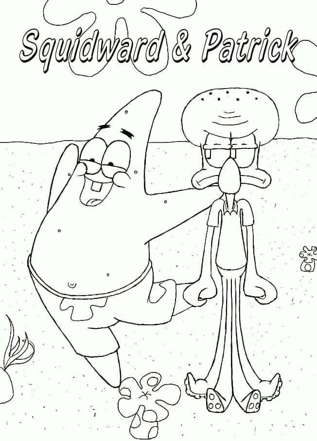 Patrick Star dan Squidward dari Spongebob