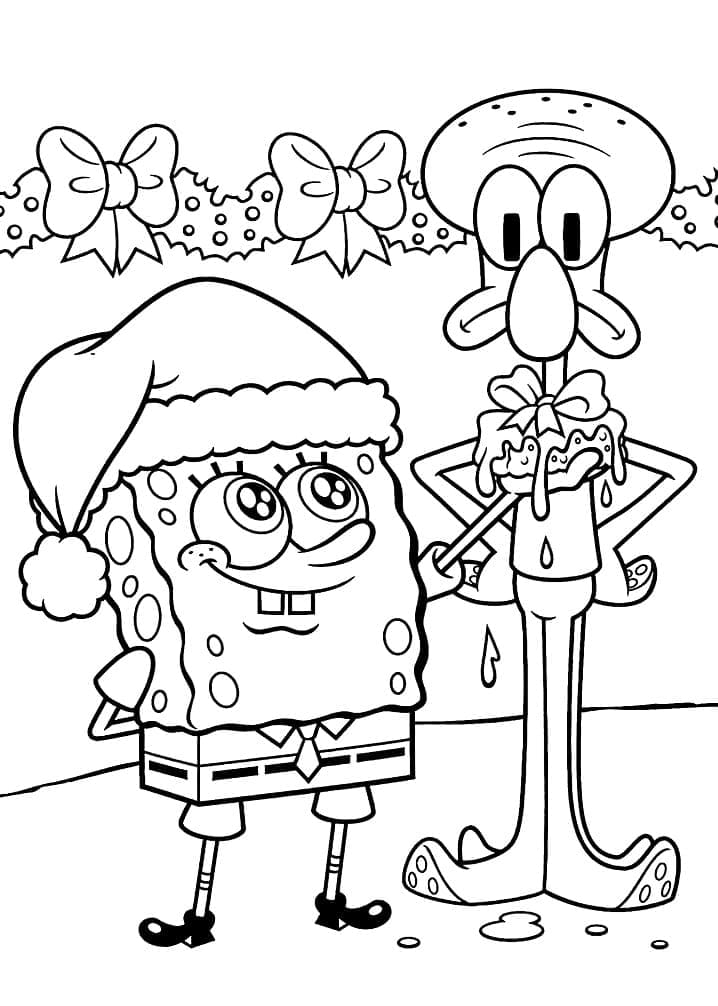 Squidward Natal dan Spongebob