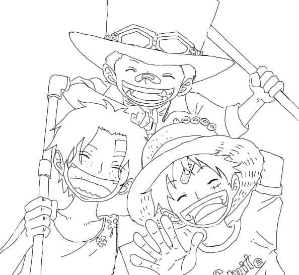 Ace, Sabo dan Luffy
