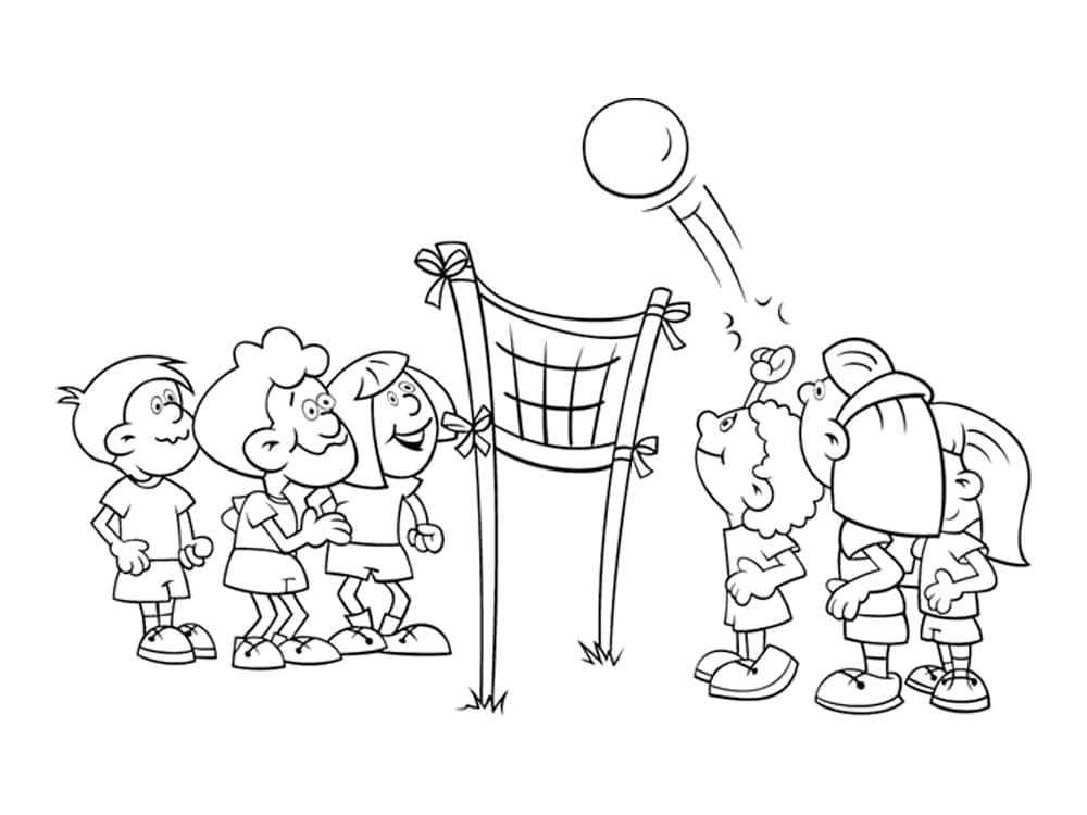 Anak-anak Bermain Bola Voli