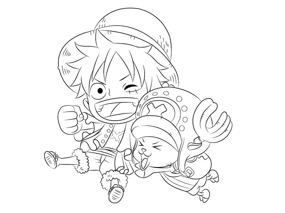 Chibi Luffy dan Chopper