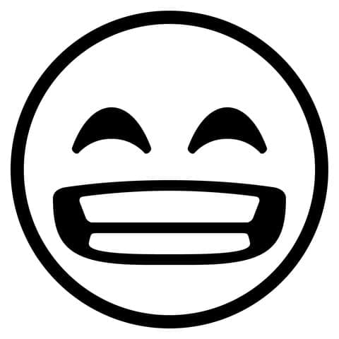 Emoji Wajah Berseri-seri dengan Mata Tersenyum