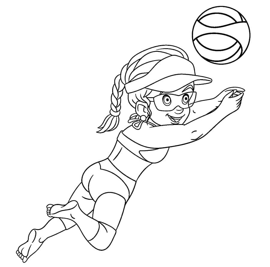 Gadis Bermain Bola Voli