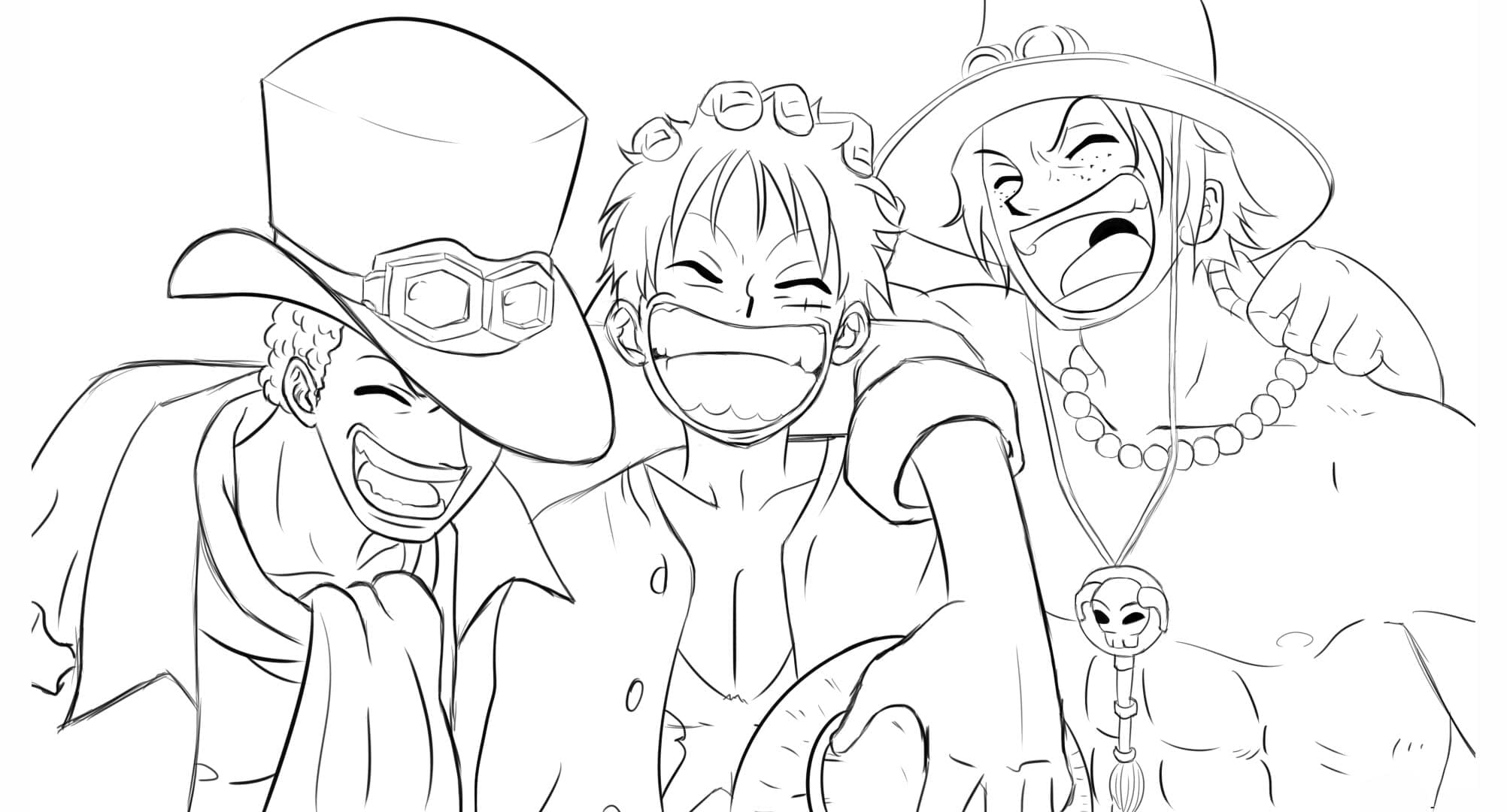 Luffy, Sabo dan Ace
