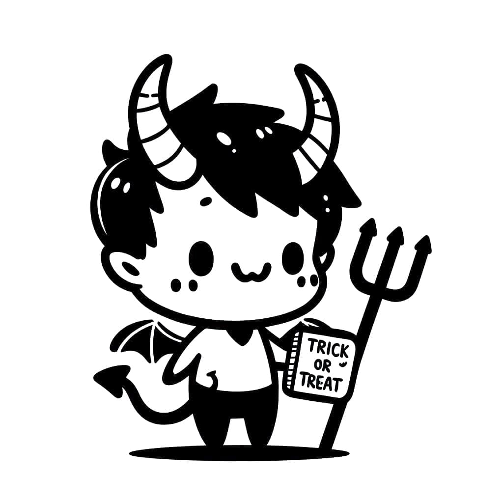 Setan Halloween yang lucu