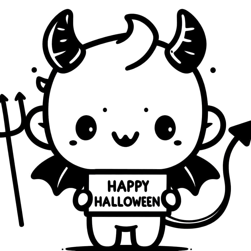 Setan Halloween yang menggemaskan