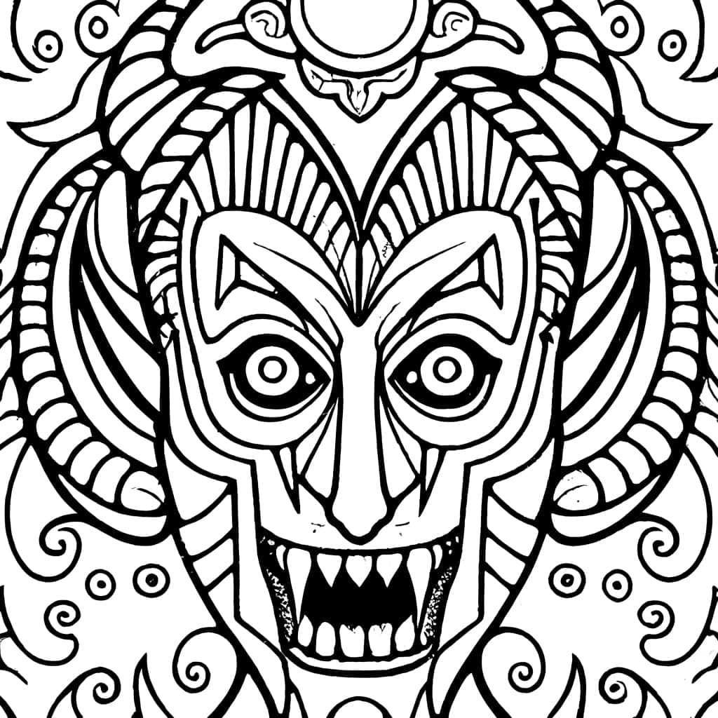 Wajah Setan yang Menyeramkan