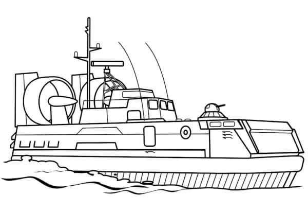 Kapal Polisi Menjaga Ketertiban Di Laut