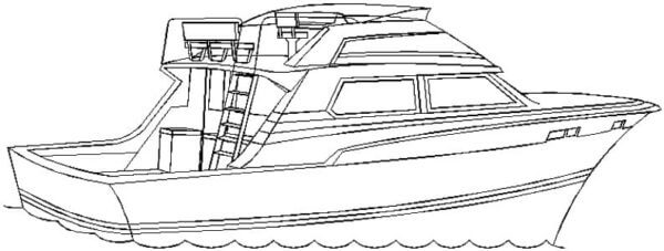 Perahu Cantik Dengan Tangga Menuju Atap