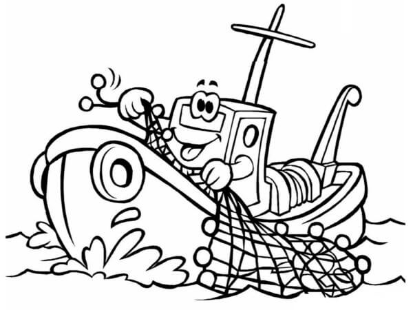 Perahu Mainan Dengan Jaring