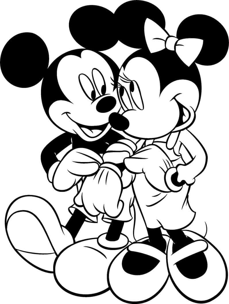 Mickey dengan Minnie Mouse