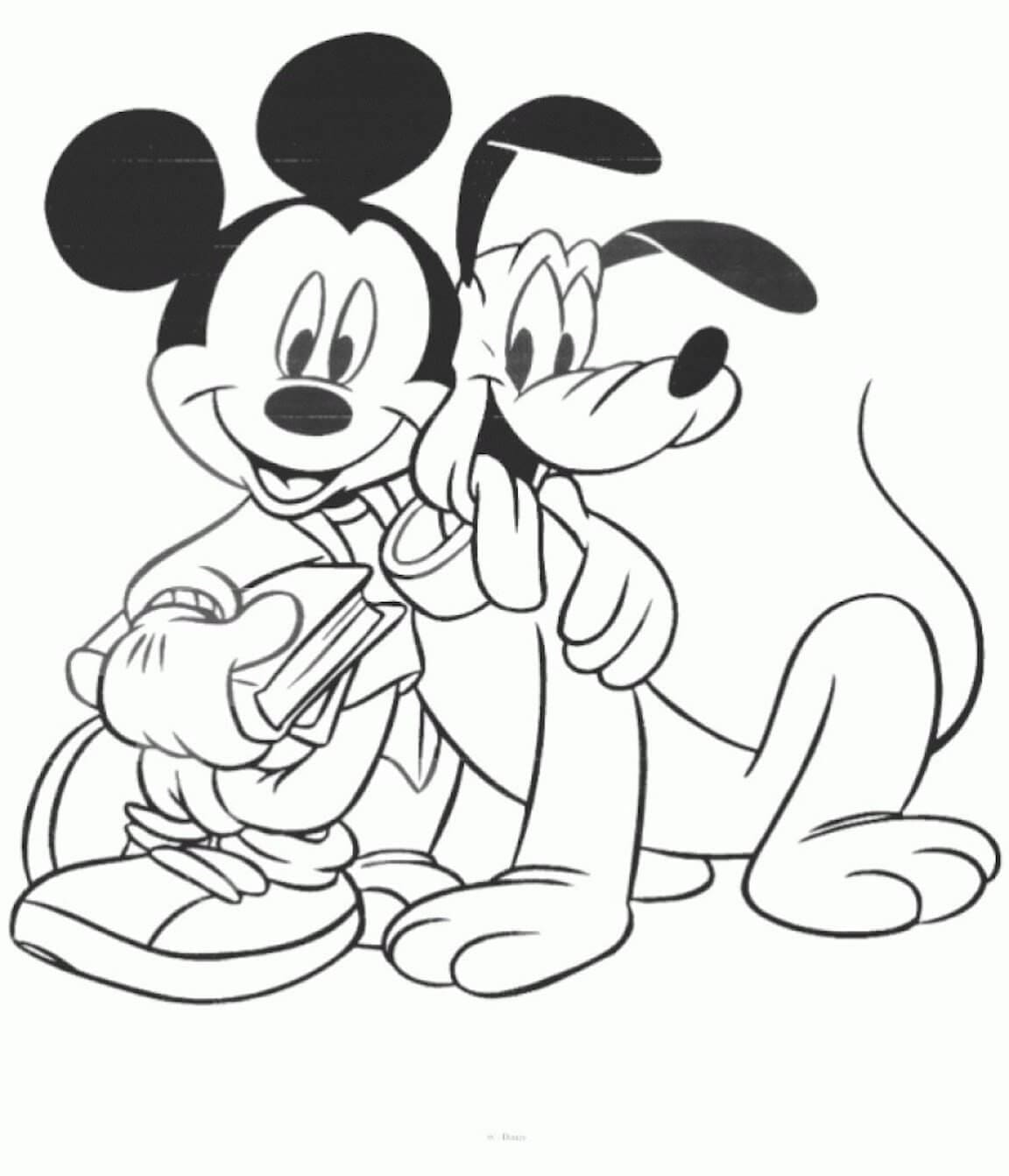 Mickey Mouse Memeluk Pluto