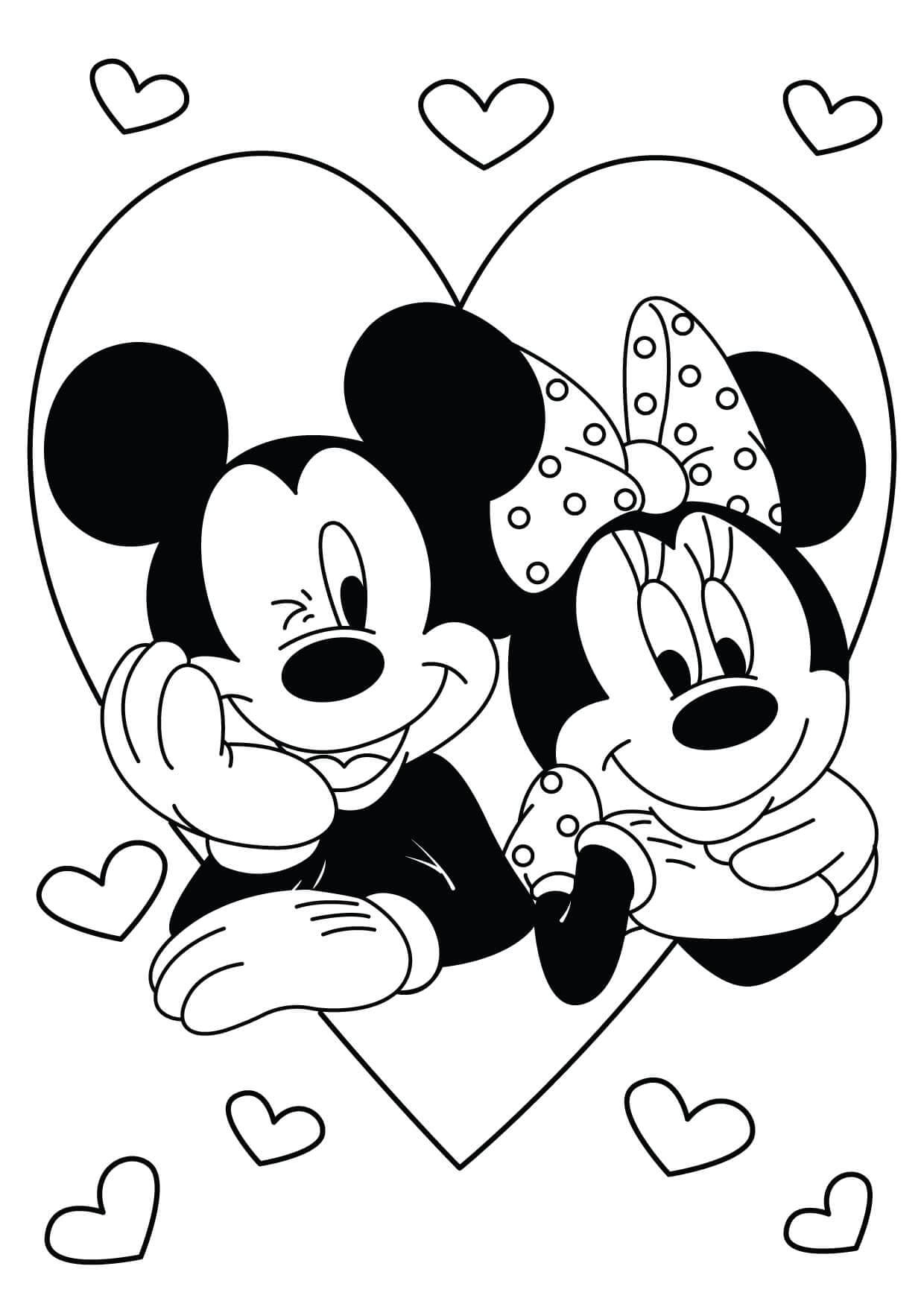 Pasangan Mickey Mouse dan Minnie Mouse