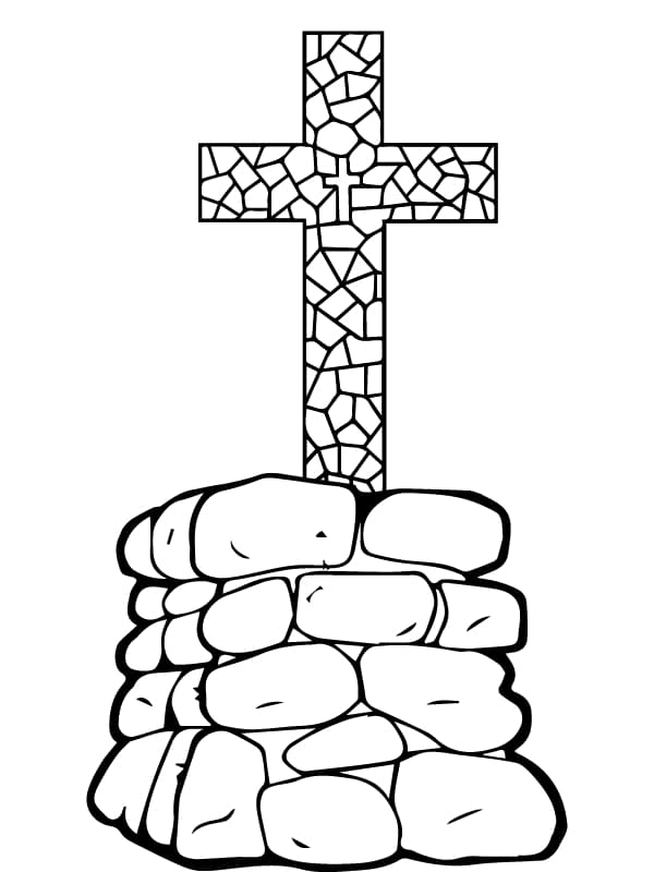 Salib Natal di atas batu