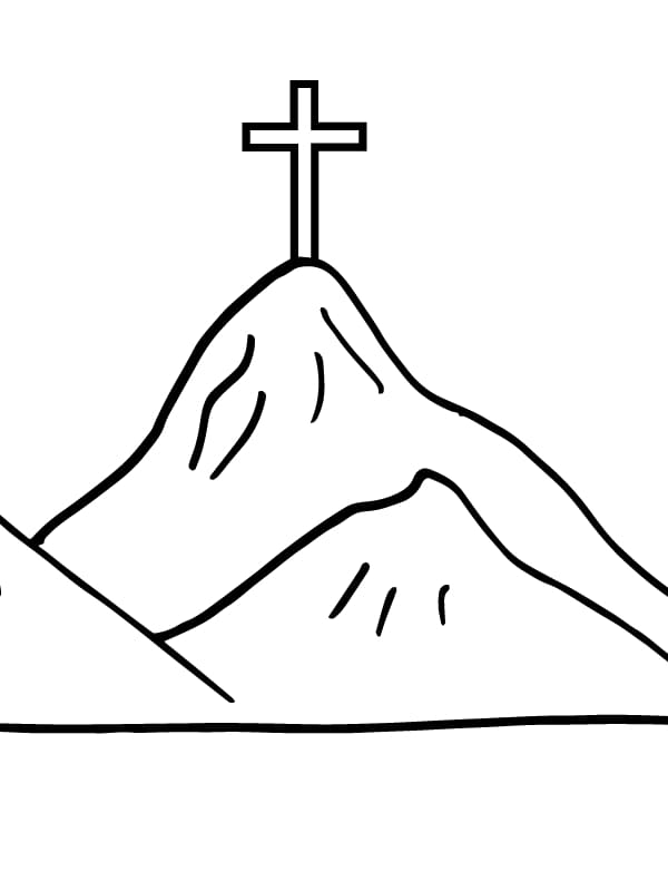 Salib Natal di bukit besar