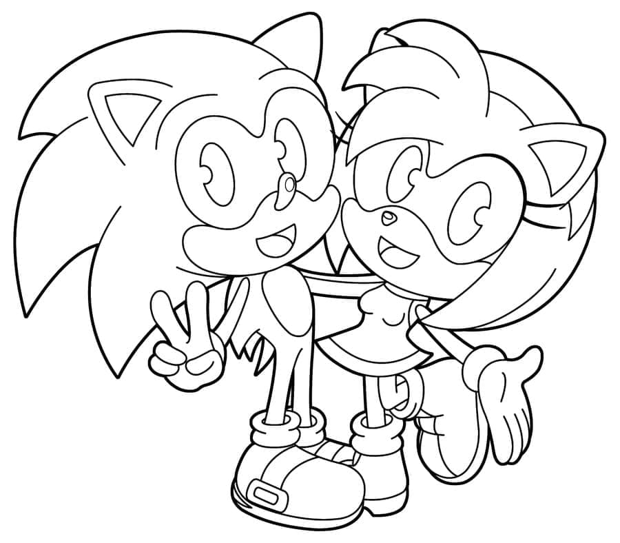 Sonic yang lucu dan Amy Rose
