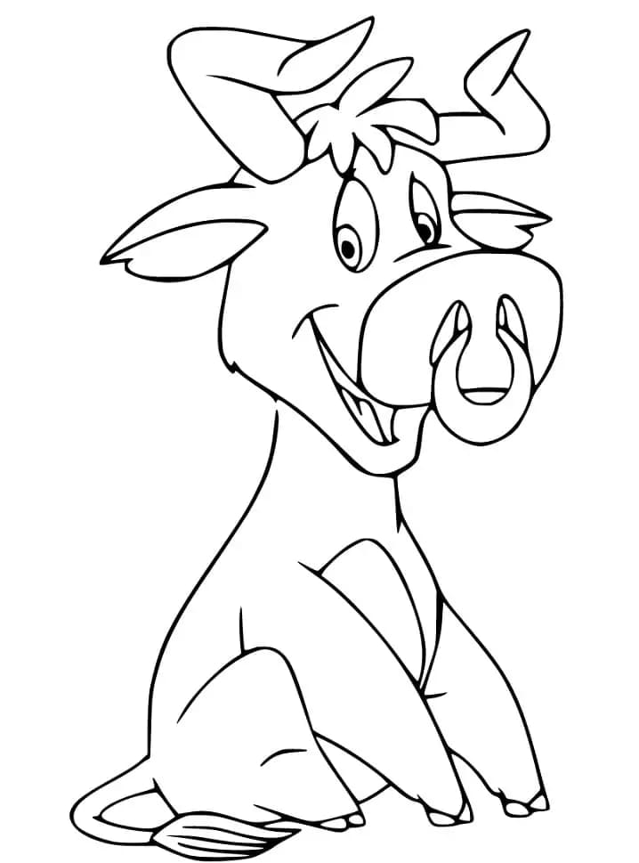 Banteng Lucu Tersenyum