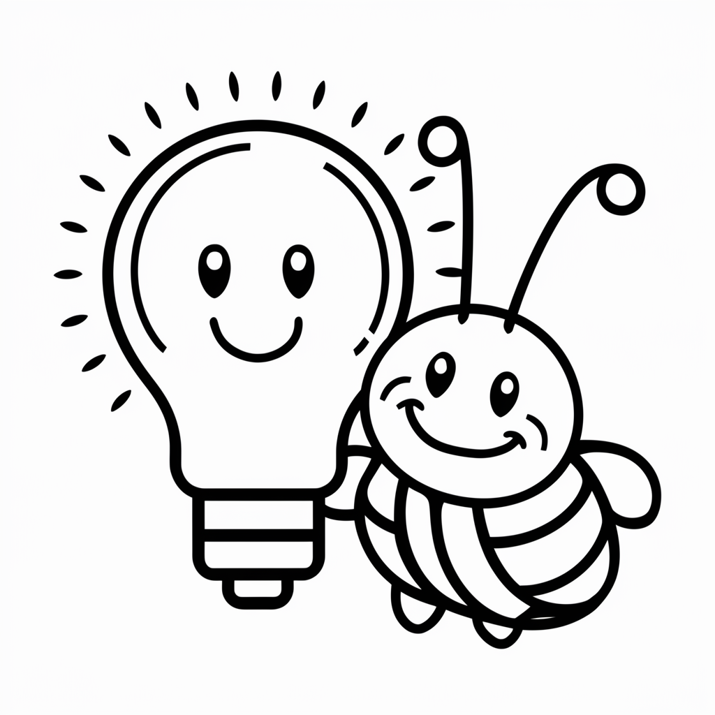 Bola lampu dengan kumbang