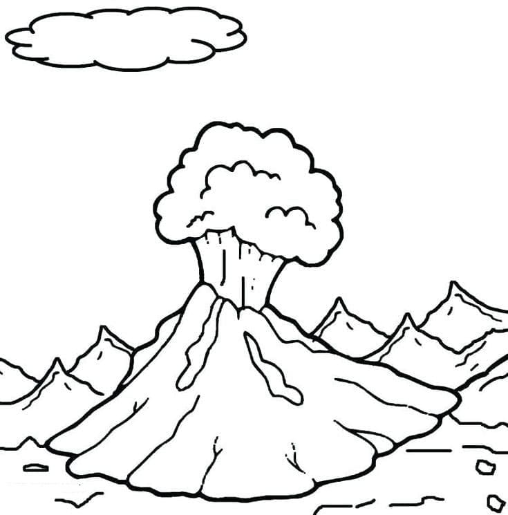 Cetak Gratis Gunung Meletus