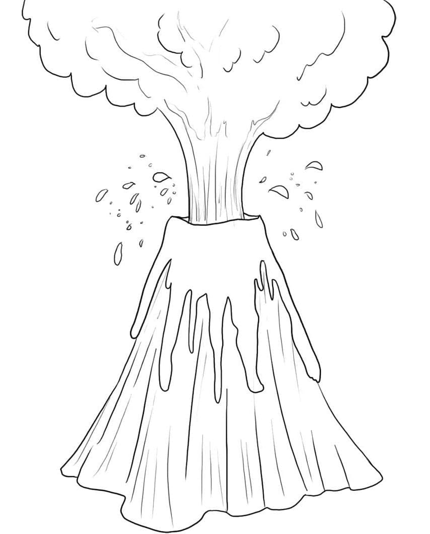 Cetak Gunung Meletus untuk Anak-Anak