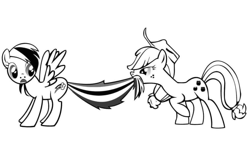 Kuda Poni Rainbow Dash dan Applejack