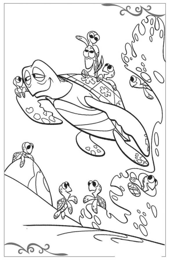 Kura-kura Besar Menghibur Kura-kura dan Ikan