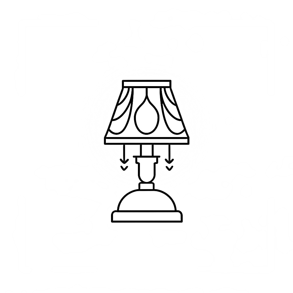 Lampu meja sederhana