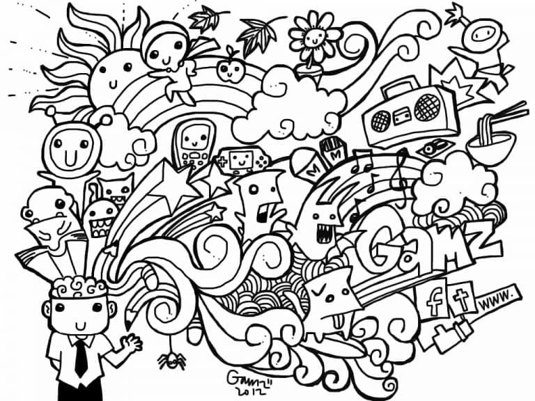 Seni Doodle Gratis Untuk Dewasa