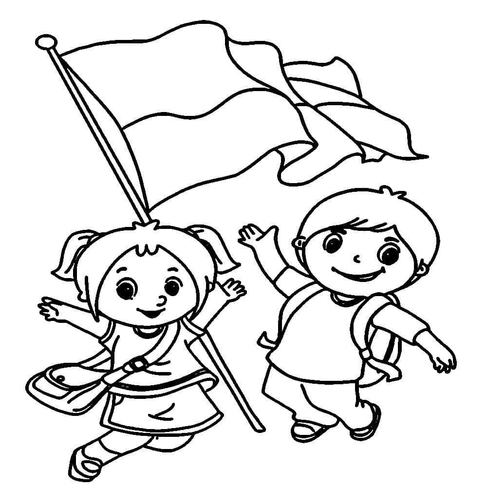 Anak-anak merayakan Hari Kemerdekaan