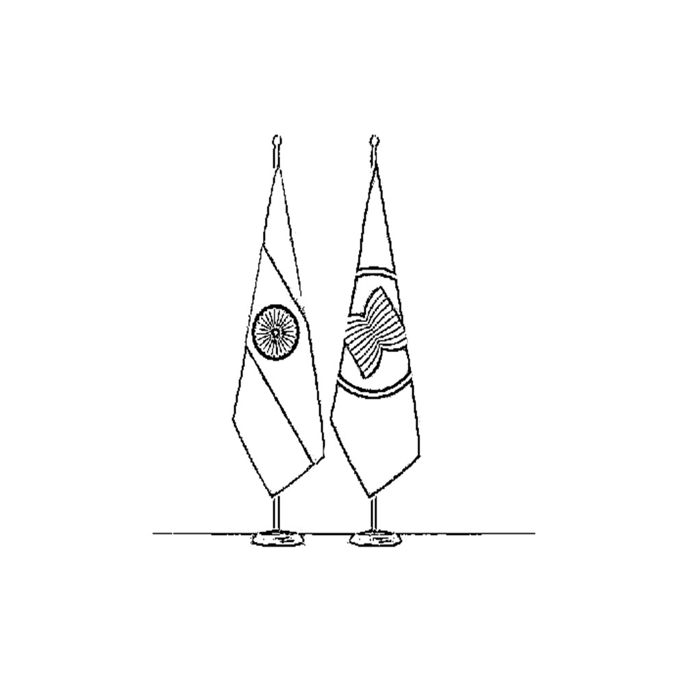 Bendera Asean dan bendera India