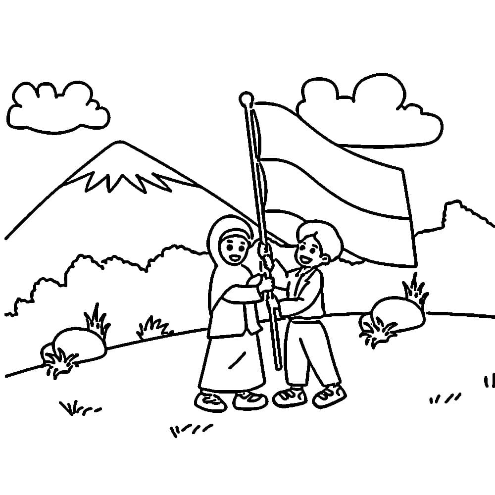 Dua anak di hari Kemerdekaan