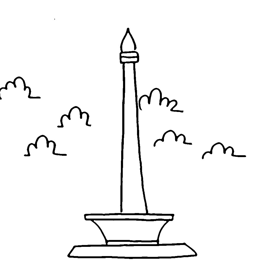 Monumen Nasional dan semak-semak