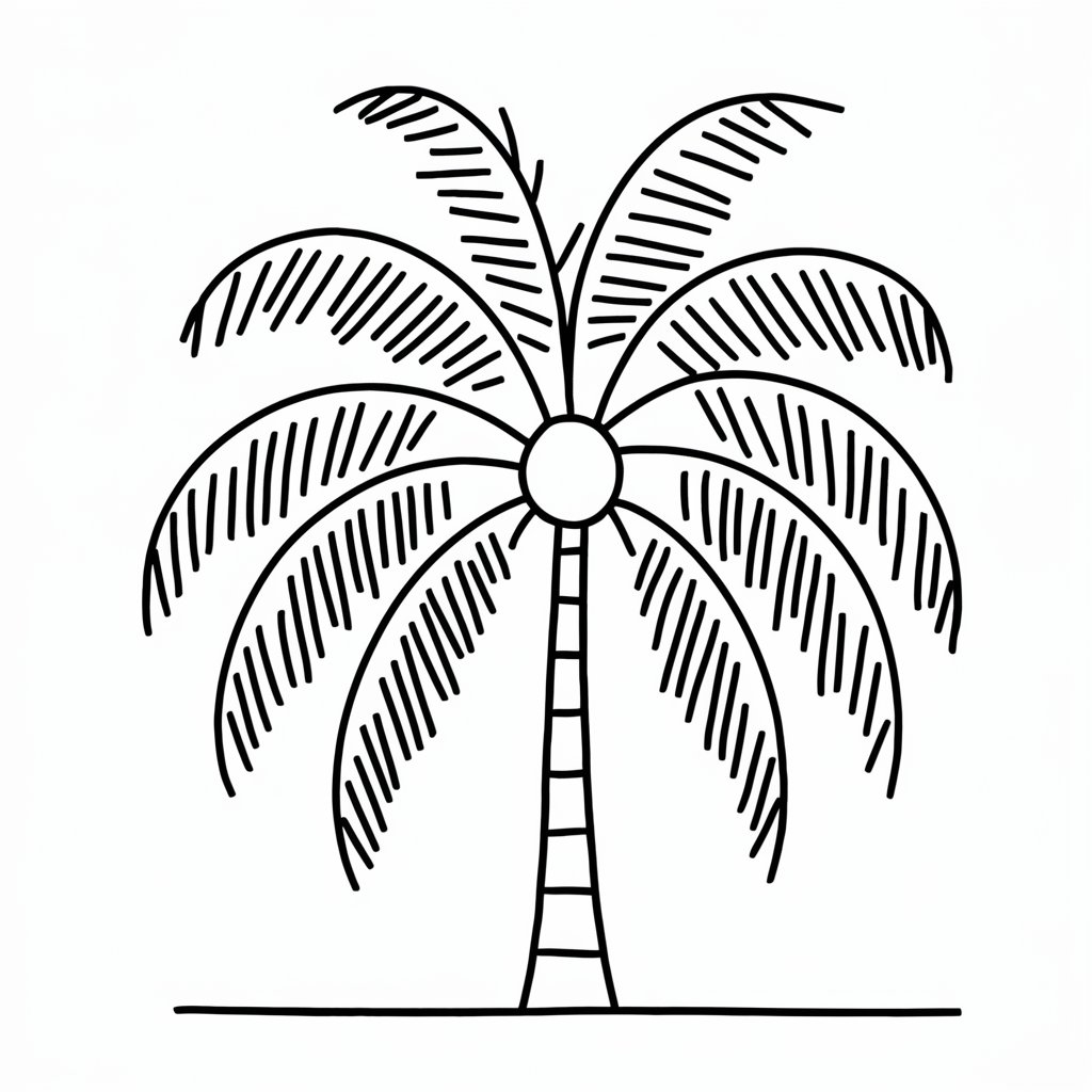 Pohon kelapa sederhana