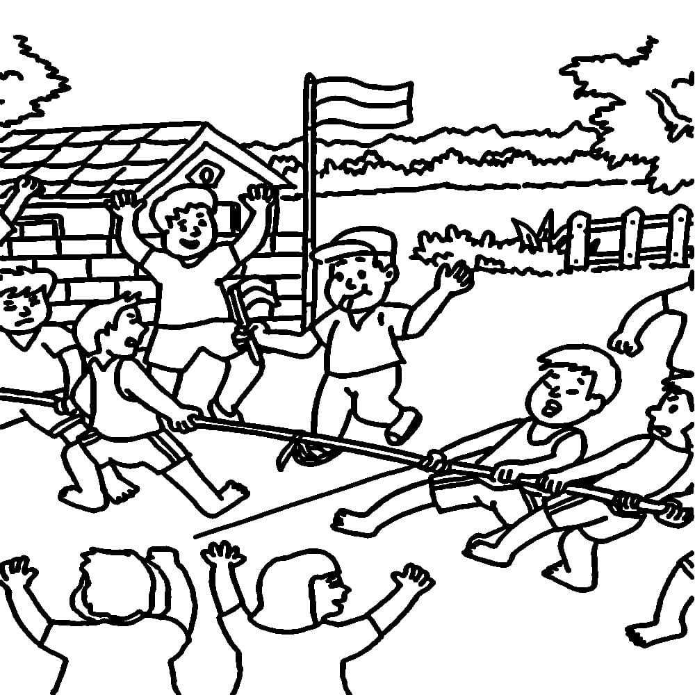 Tarik tambang di hari Kemerdekaan