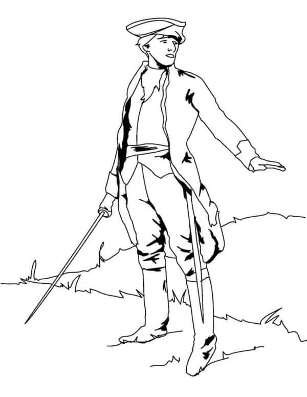 Prajurit Berani Dengan Pedang