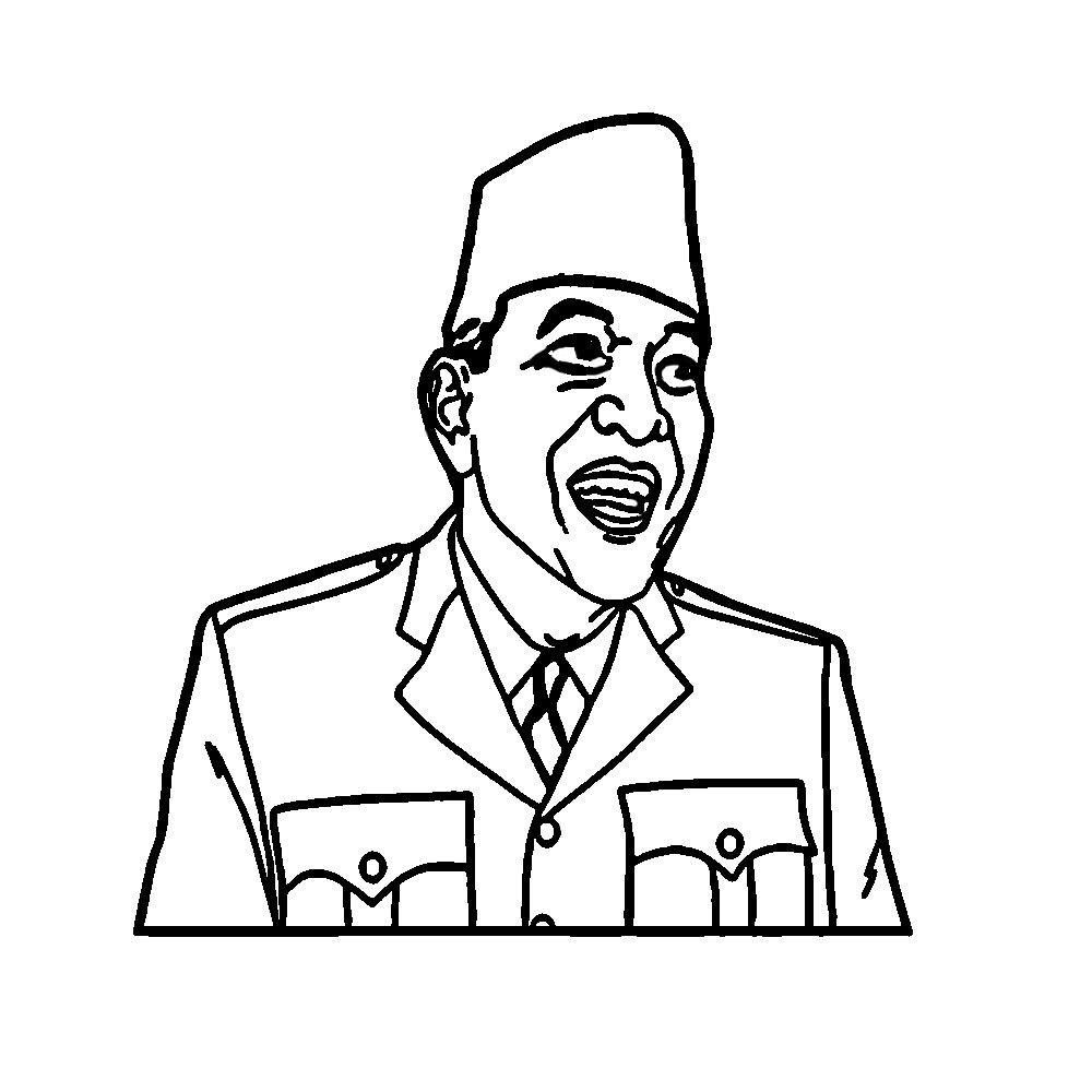 Presiden Ir. Soekarno tersenyum