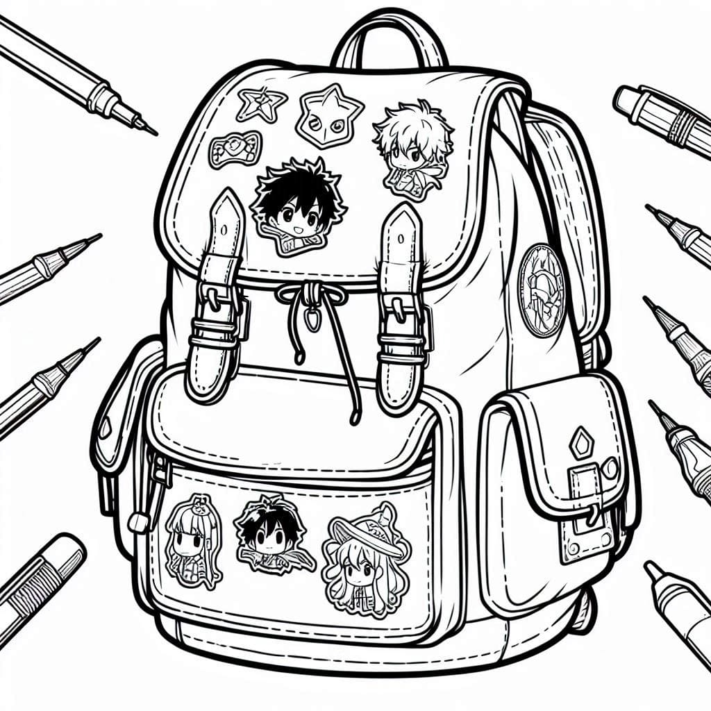 Ransel dengan stiker Wibu