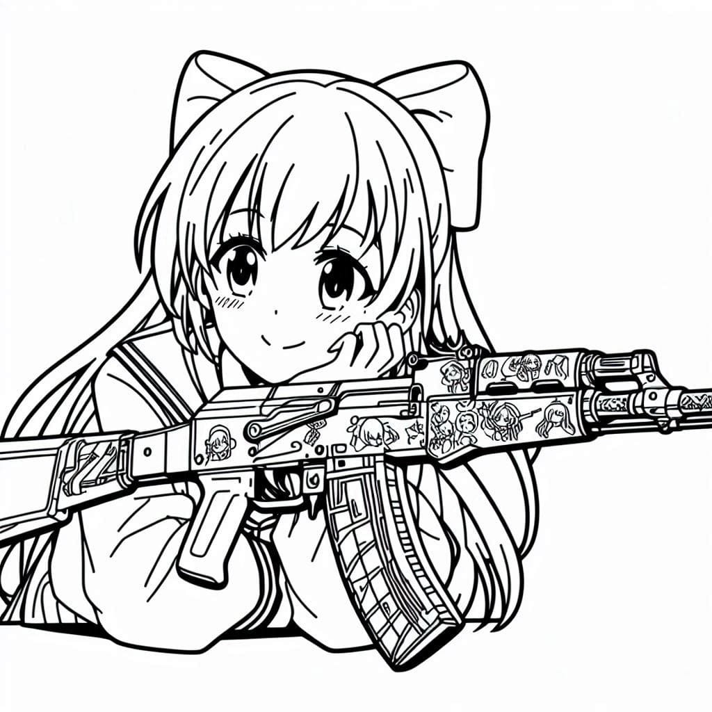 Senjata AK milik Wibu