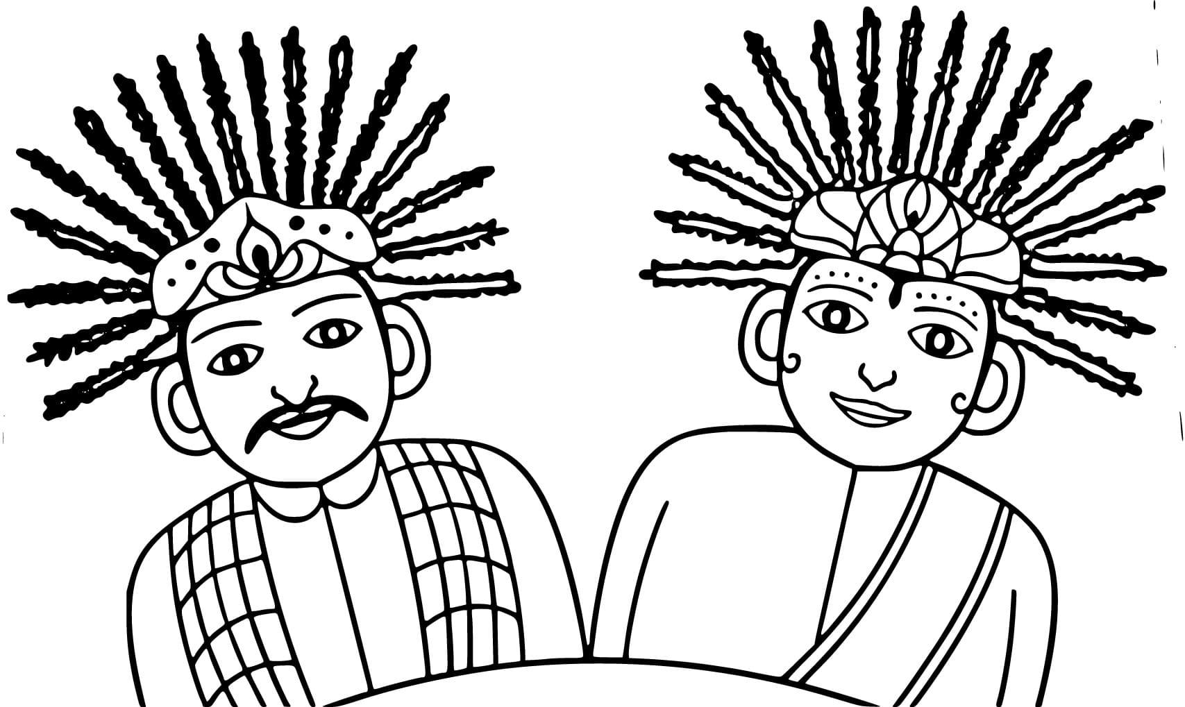 Dua Ondel Ondel tersenyum