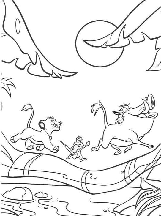 Hewan berjalan di bawah bulan